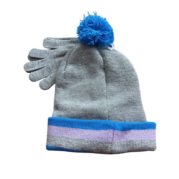 Disney Frozen Girls Hat & Gloves Set With Elsa & Anna Graphic - Picture 3 of 4